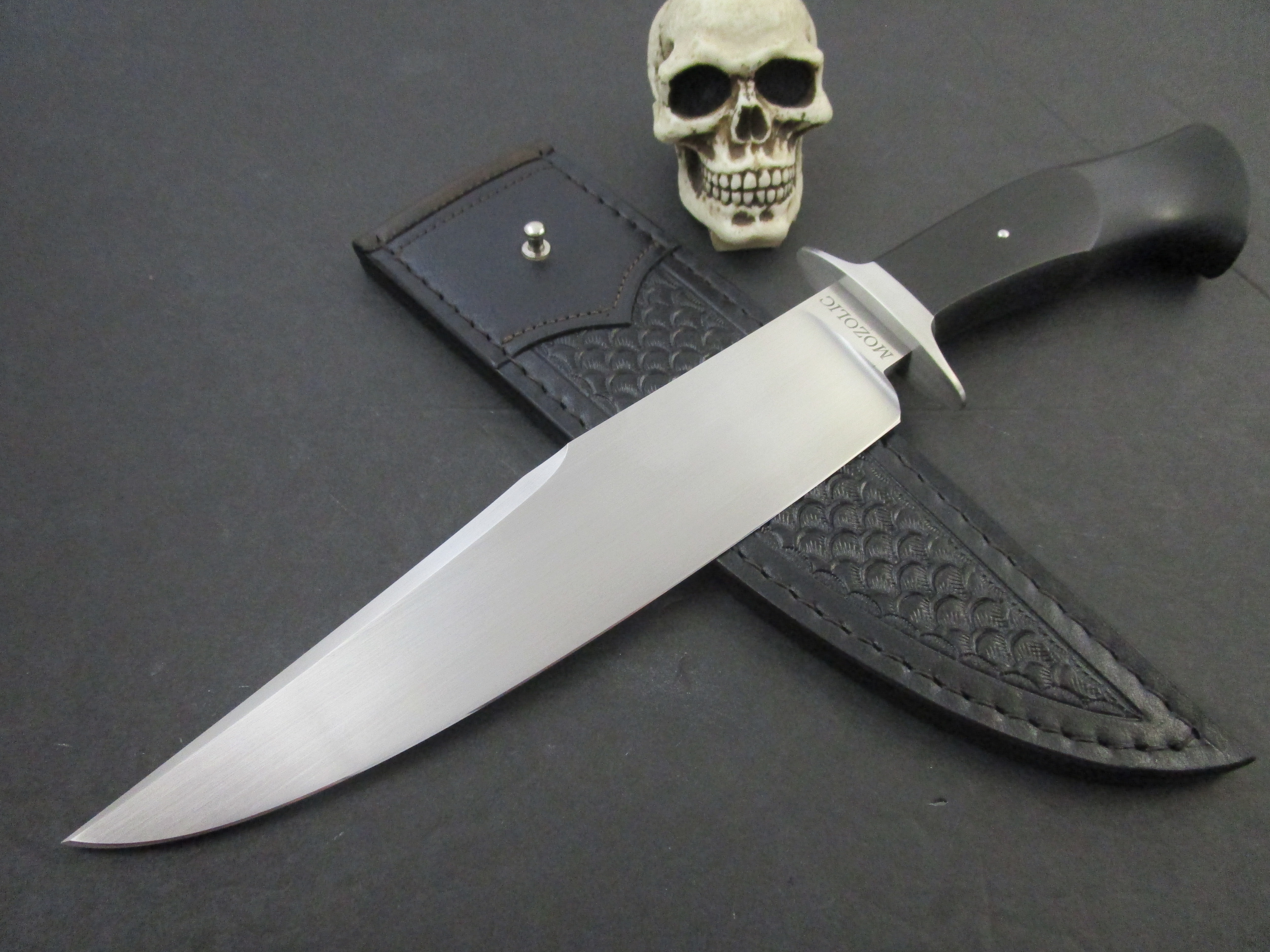 Milan Mozolic Knives Forged W2 Ebony Bowie / Fighter*SOLD*